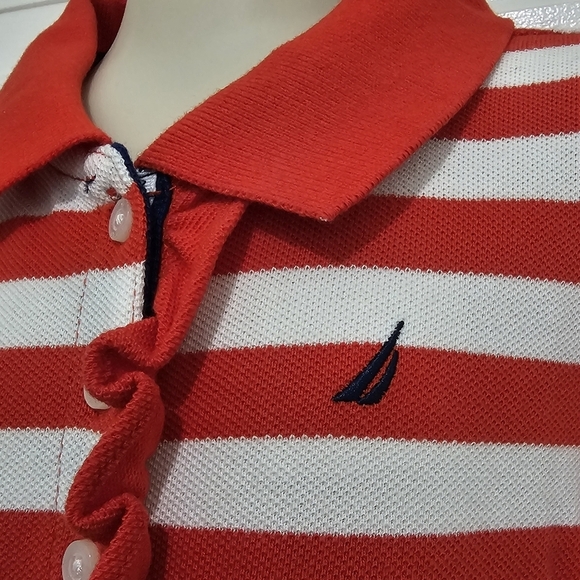 Nautica Girls Red & White Stripe Polo Dress Size 3T NWT - Picture 14 of 14